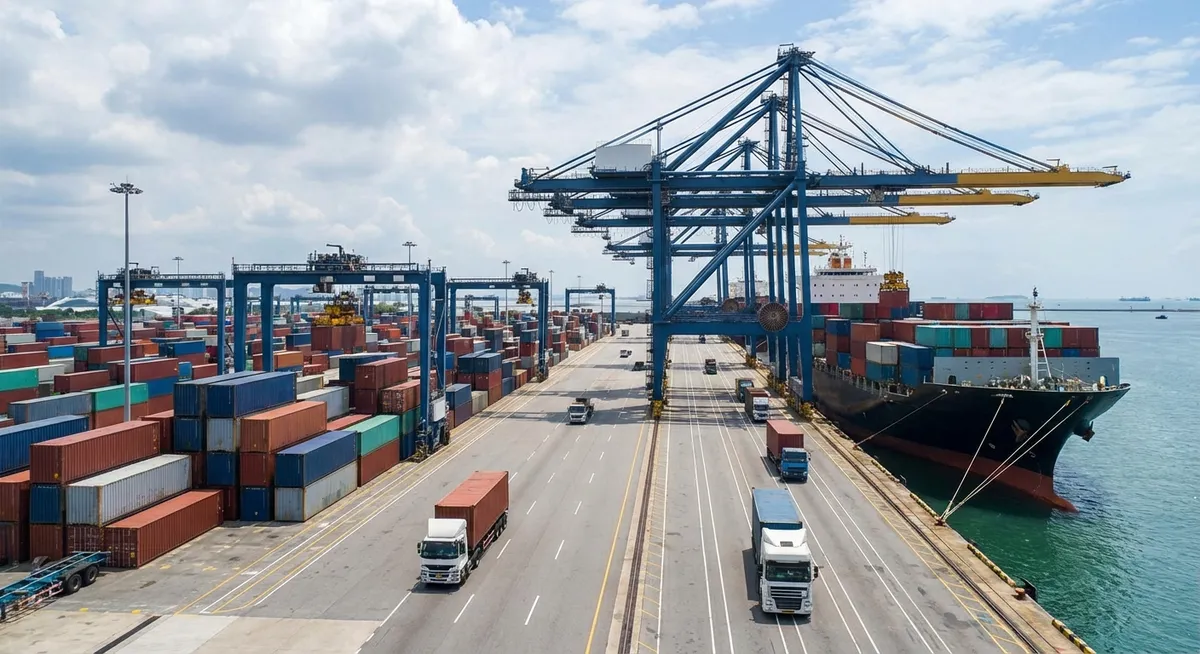 Slika je umetno generirana iz tem: carine, politika, gospodarstvo, mednarodni odnosi