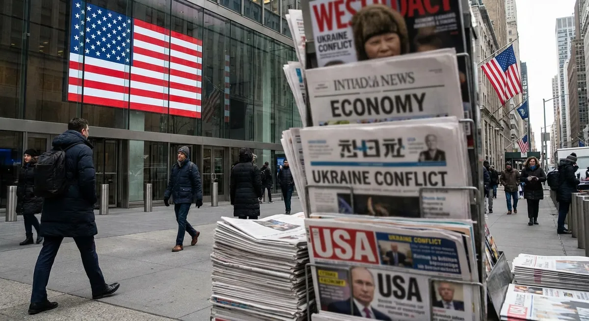 Slika je umetno generirana iz tem: združene države amerike, diplomacija, oboroževanje, ukrajina, združeni narodi, multilateralizem, obramba, kitajska, rusko-ukrajinski konflikt, odnosi kitajska-zda, migracije, odnosi zda-ukrajina, odzivi na trumpove izjave, nato, energetika, zunanja politika zda, mednarodni odnosi, politika, gospodarstvo, ameriško-ruski odnosi, financiranje, rusko gospodarstvo