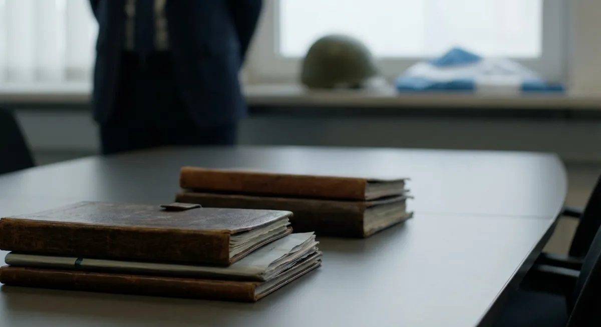 Slika je umetno generirana iz tem: mednarodni odnosi, politika, peticija, vojne