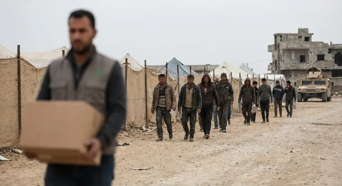 Slika je umetno generirana iz tem: vojne, konflikti, mednarodni odnosi, humanitarna pomoč, premirje, talci, odzivi, terorizem