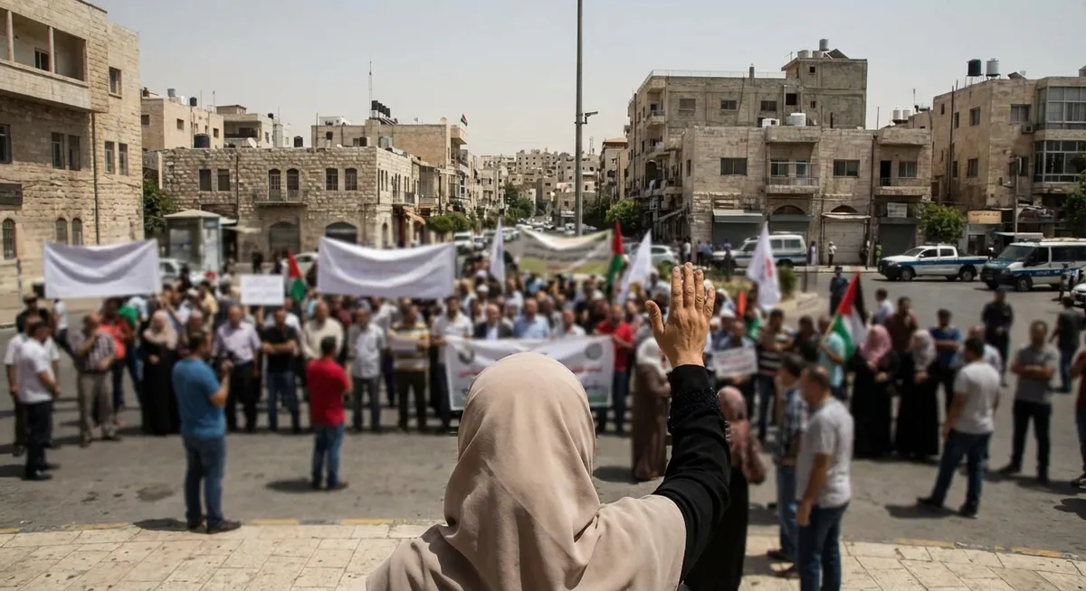 Slika je umetno generirana iz tem: politika, pomoč, policija, mednarodni odnosi, gaza, človekove pravice, bližnji vzhod, protesti