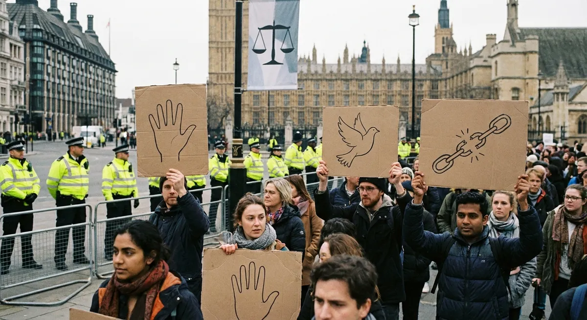 Greto Thunberg aretirali na propalestinskem protestu v Londonu