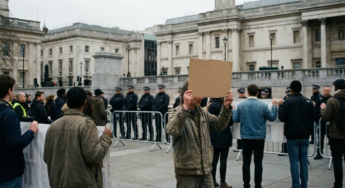 Slika je umetno generirana iz tem: človekove pravice, mednarodni odnosi, politika