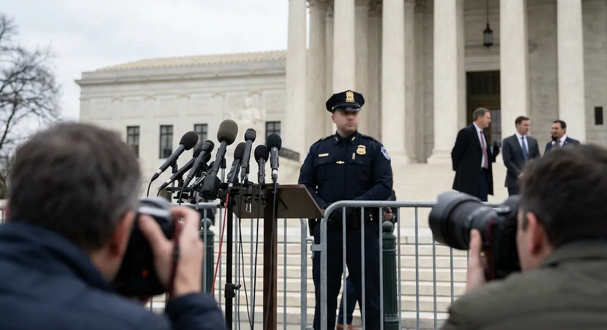 Slika je umetno generirana iz tem: policija, politika, migracije, svoboda tiska, mediji, protesti, vojska, javno zdravstvo