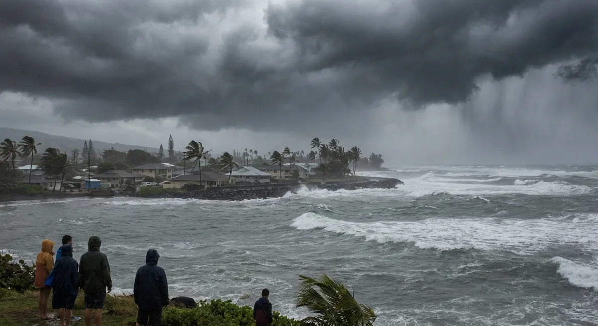 Slika je umetno generirana iz tem: naravne nesreče, tajfuni, vreme, poplave, smrti