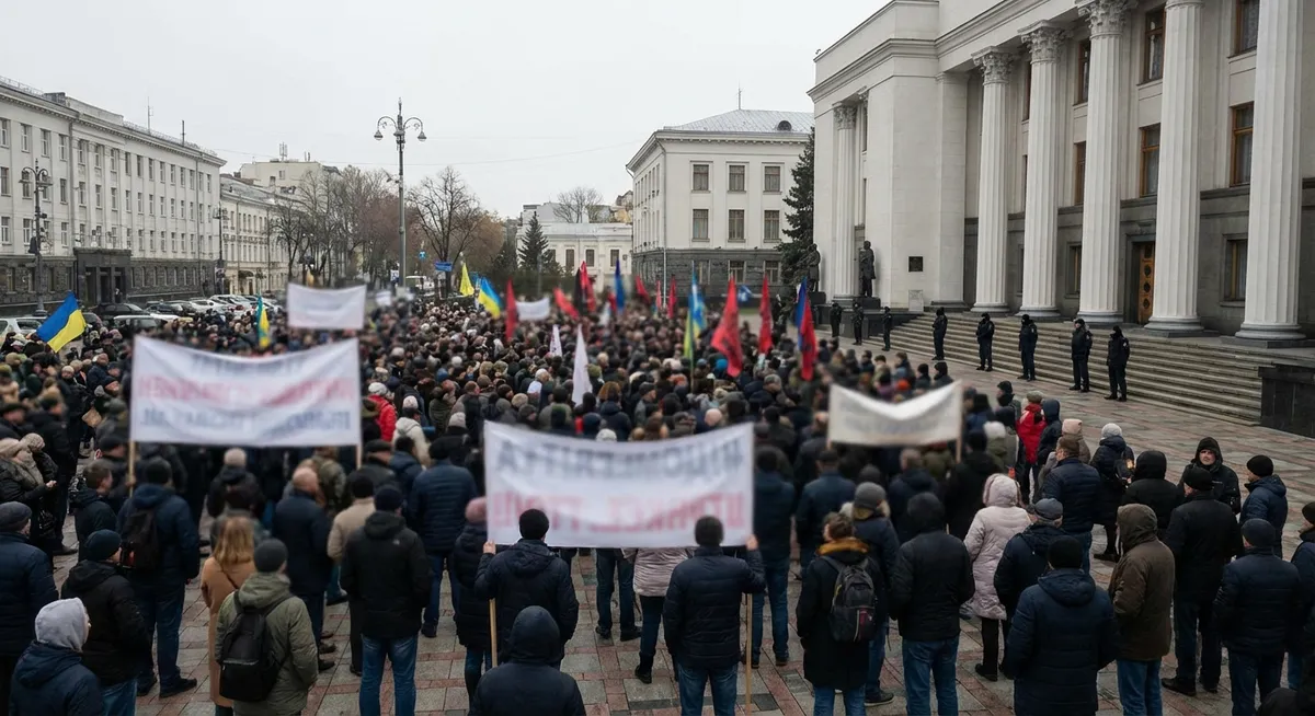 Slika je umetno generirana iz tem: protesti, politika, avtoritarnost, migracije
