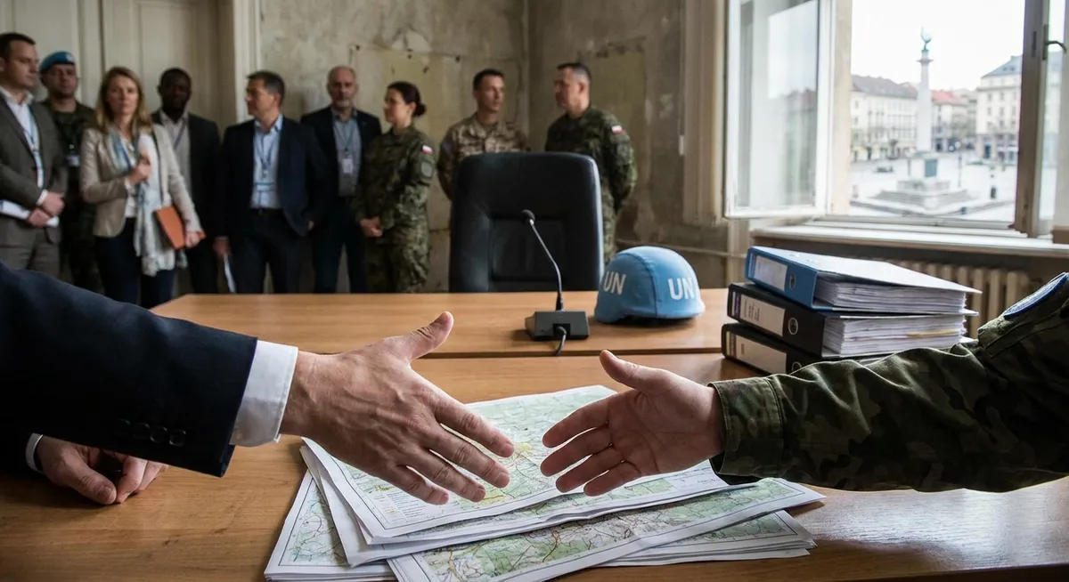 Slika je umetno generirana iz tem: mir, mednarodni odnosi, oboroženi spopadi, politika