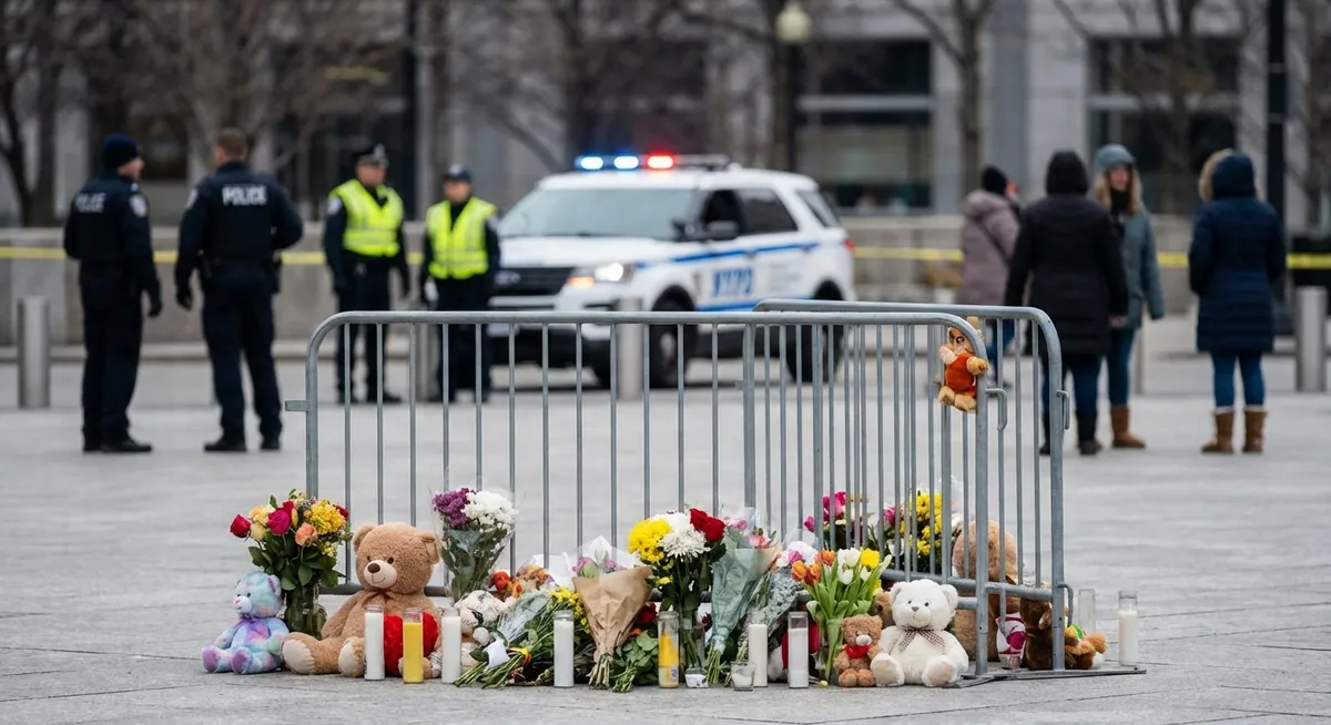 Slika je umetno generirana iz tem: duševno zdravje, preiskave, skupnost, terorizem, strelski napadi, šole, nadzor nad orožjem, spominske slovesnosti, cerkev, vera, zločini iz sovraštva, žrtve, nasilje, združene države amerike