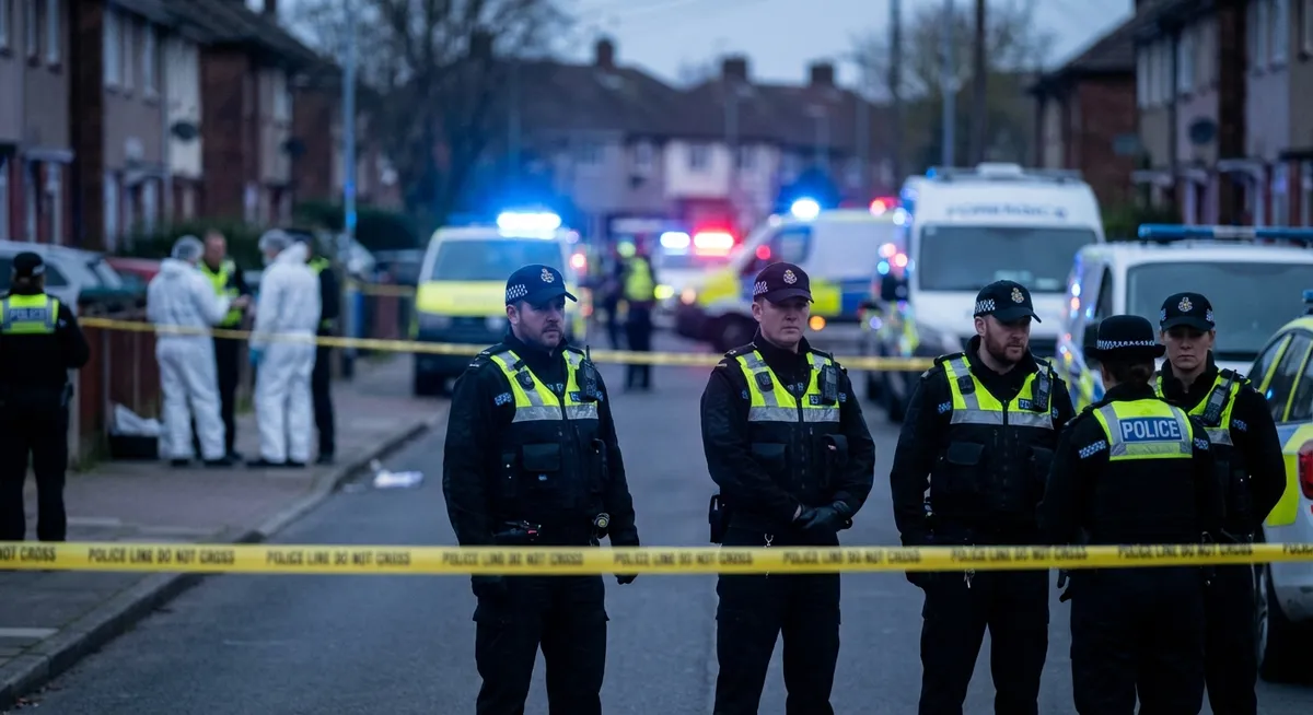 Slika je umetno generirana iz tem: policija, preiskave, nasilje, univerza brown, strelski napadi