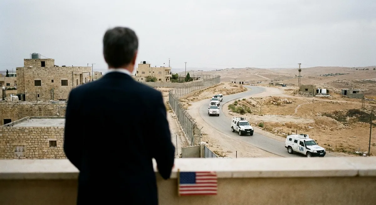 Slika je umetno generirana iz tem: terorizem, združeni narodi, mednarodni odnosi, gaza, izrael