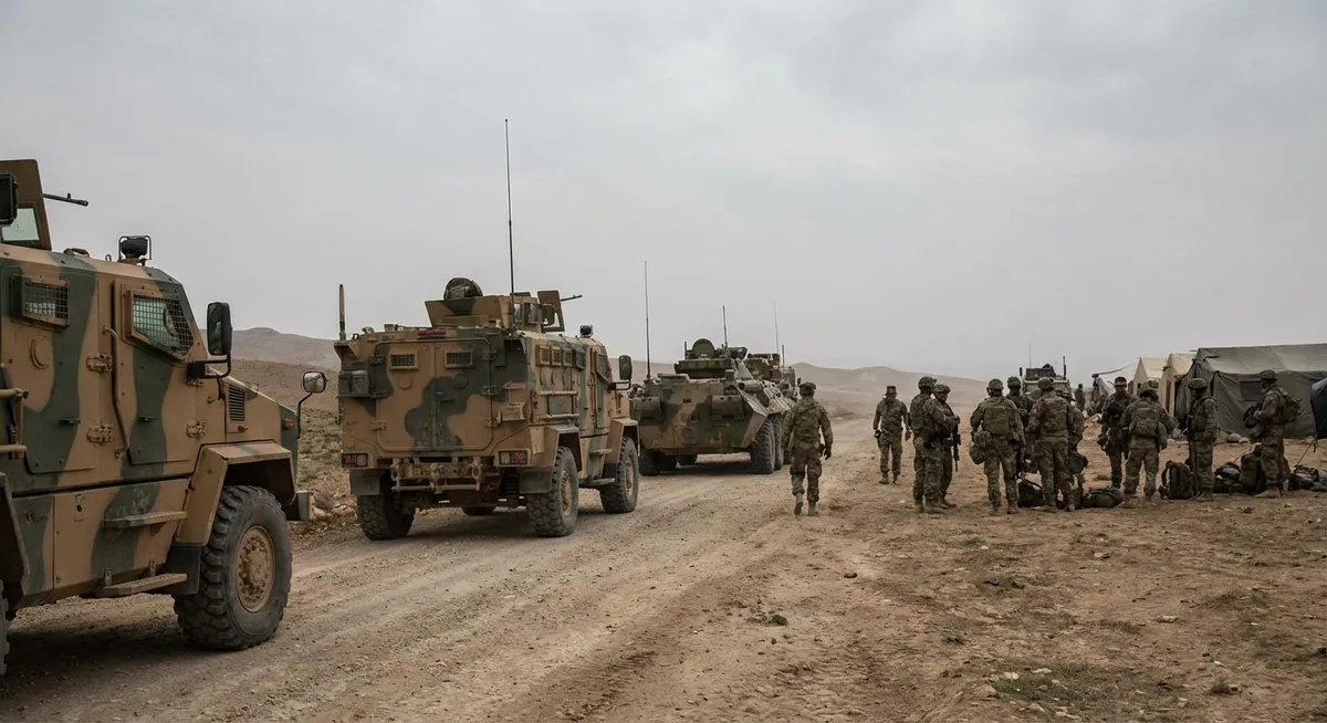 Slika je umetno generirana iz tem: vojska, vojaške priprave, vojaške operacije, mednarodni odnosi, karibi