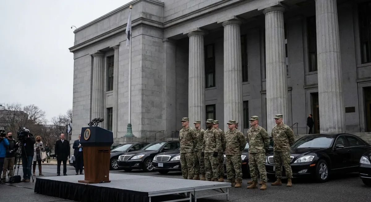 Slika je umetno generirana iz tem: mednarodni odnosi, politika, obramba