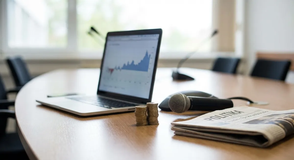 Slika je umetno generirana iz tem: varovanje, poroke, politika, financiranje, mediji