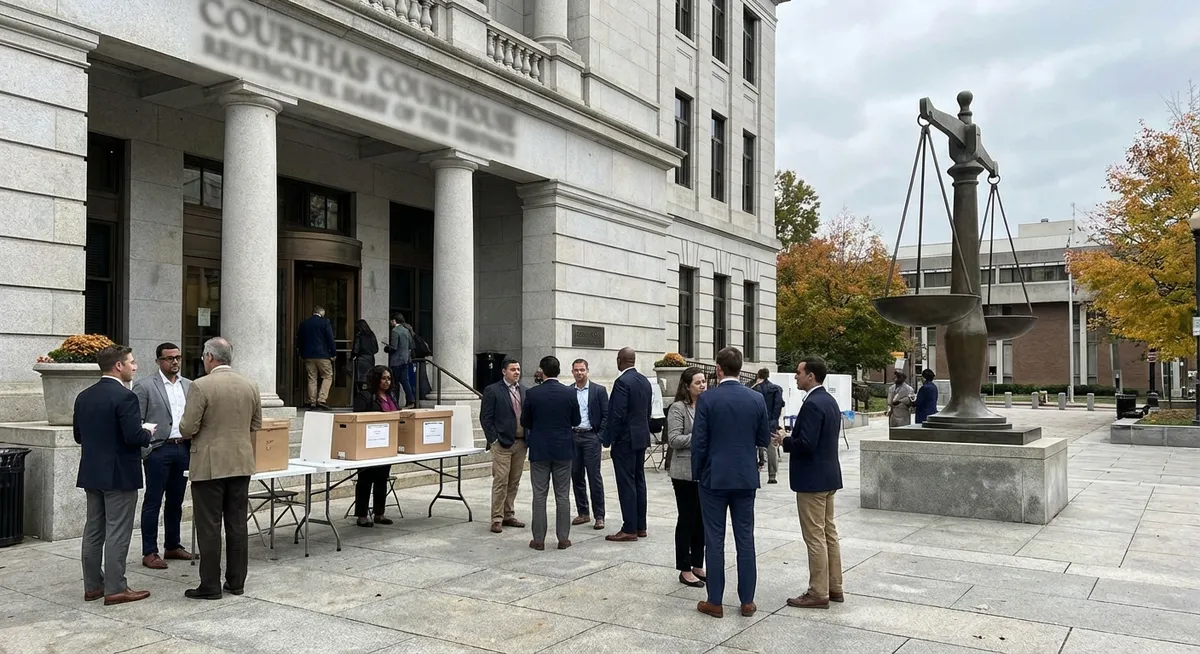 Slika je umetno generirana iz tem: pravo, sodno pravo, volitve, politika