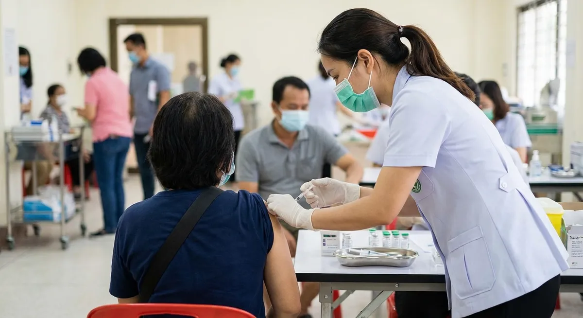 Slika je umetno generirana iz tem: javno mnenje, cepivo proti rsv, protiprepilska gibanja, medicinske raziskave, gripa, epidemije, politika, cepljenje, virus papiloma human (hpv), zdravje, rsv, zdravje starejših odraslih, zdravstvena ekonomija, pediatrija, proticepilna stališča, zavezništva držav, javno zdravstvo