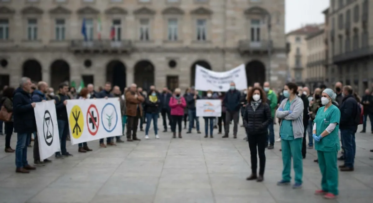 Slika je umetno generirana iz tem: odstavitve in odstopi, politika, avtizem, migracije, zdravje, intervencije, odpuščanja, protesti, farmacija, spori, cepljenje, kontroverznosti, raziskave cepiv, pediatrija, javno zdravstvo, raziskave, mediji