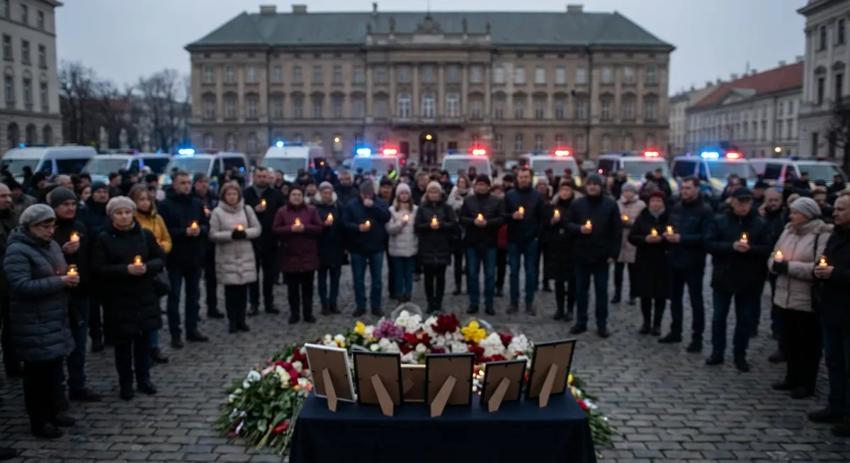 Slika je umetno generirana iz tem: reakcije na družbenih omrežjih, politična razprava, aktivizem, preiskave, konservativno gibanje, politika, kriminal, konzervativizem, nasilje, migracije, mednarodni odnosi, socialna problematika, strelski napadi, terorizem, atentati, smrti, žalost, protesti