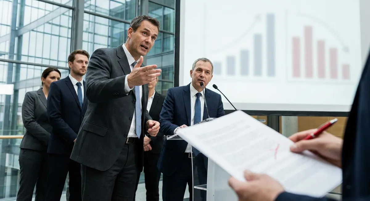 Slika je umetno generirana iz tem: politika, gospodarstvo, kritike vlade, preiskave, notranja politika, parlament