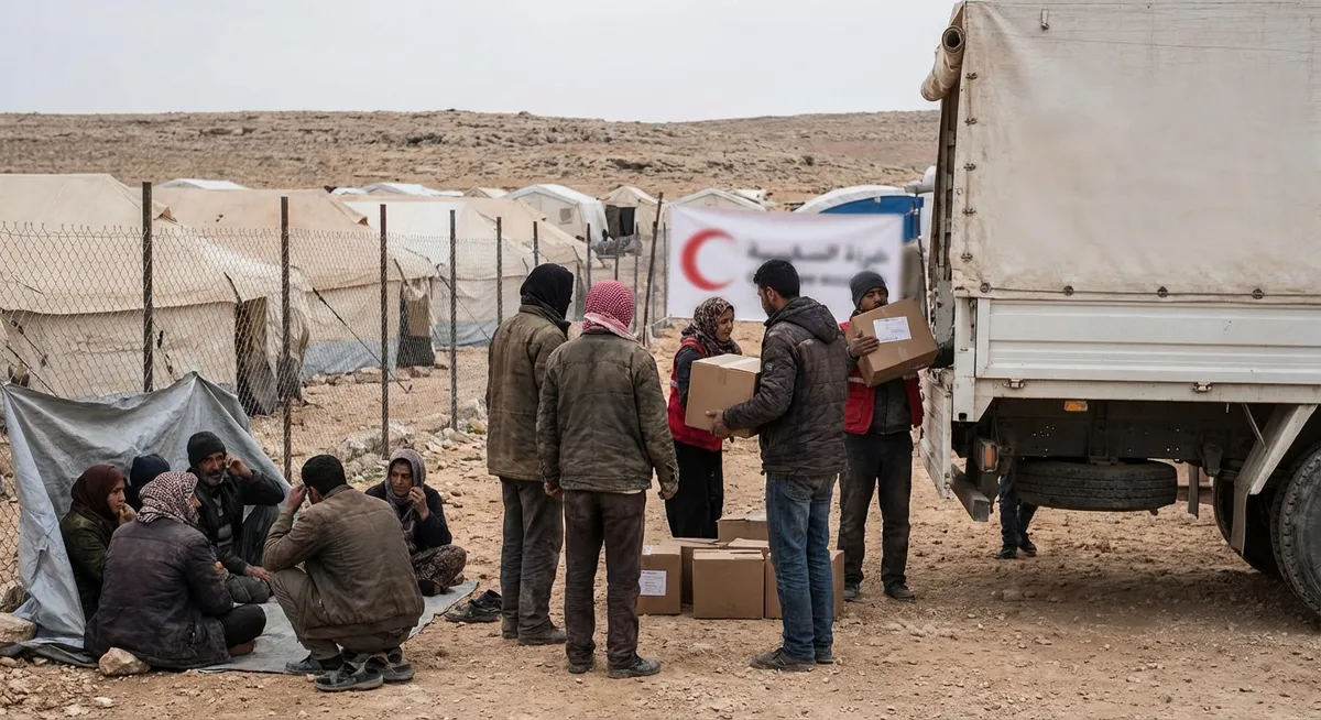 Slika je umetno generirana iz tem: mednarodne obsodbe, mednarodni odnosi, politične rešitve, konflikti, humanitarne krize, politika, oboroženi spopadi, vojne, talci, mednarodni pritiski, gaza, izraelska vojska, hamas, bližnji vzhod, človekove pravice, politične napetosti, humanitarna pomoč, aneksacija, palestinsko-izraelski konflikt, protesti, vojaške operacije