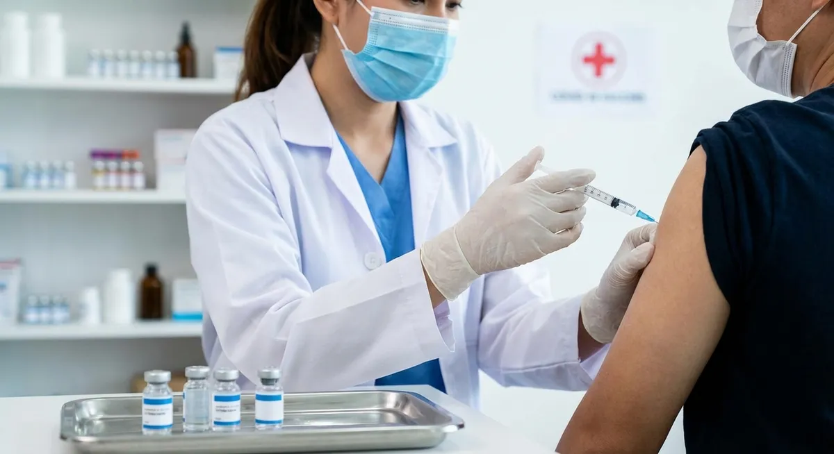 Slika je umetno generirana iz tem: politika, politično vmešavanje, zdravje, priporočila za cepljenje, farmacija, učinkovitost cepiv, zakonodaja, covid-19, cepljenje, koordinacija držav, cepiva, javno zdravstvo, pandemije, dostop do cepiv