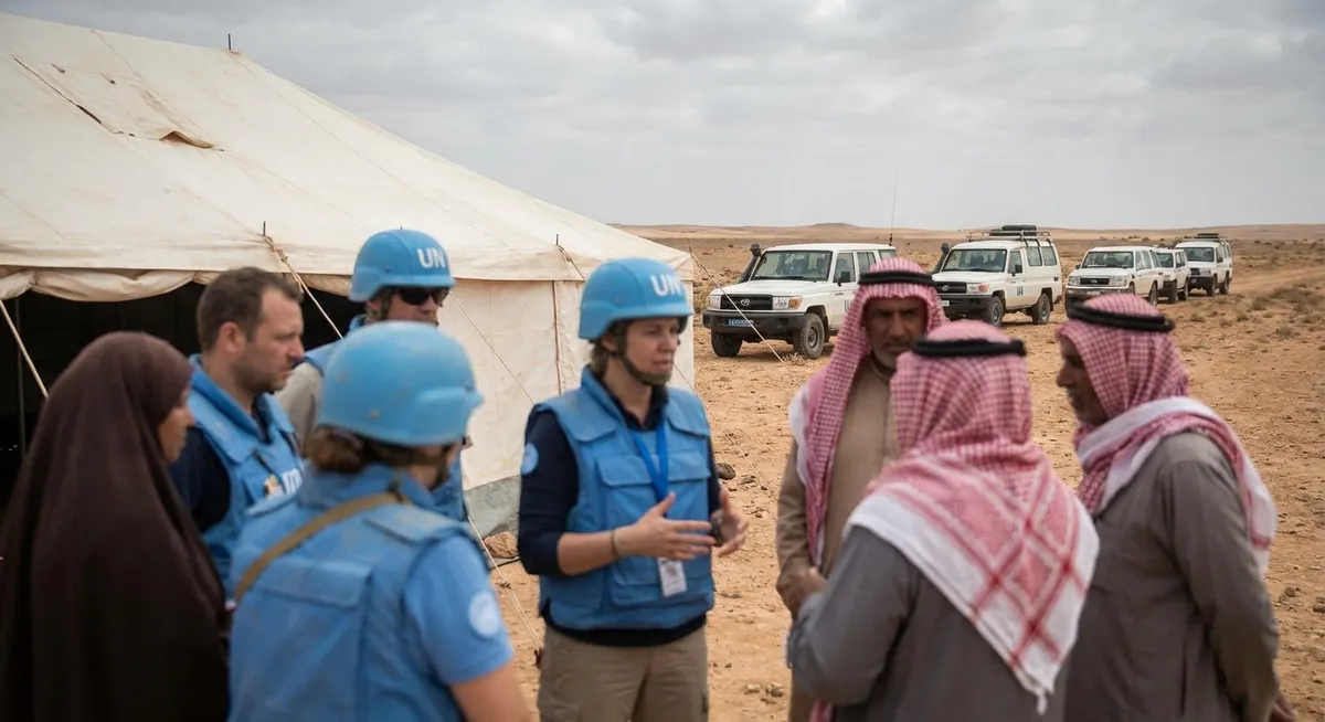 Slika je umetno generirana iz tem: terorizem, blokada gaze, mirovni procesi, palestinsko-izraelski konflikt, diplomacija, humanitarna pomoč, bližnji vzhod, zunanja politika zda, humanitarne krize, mednarodni odnosi