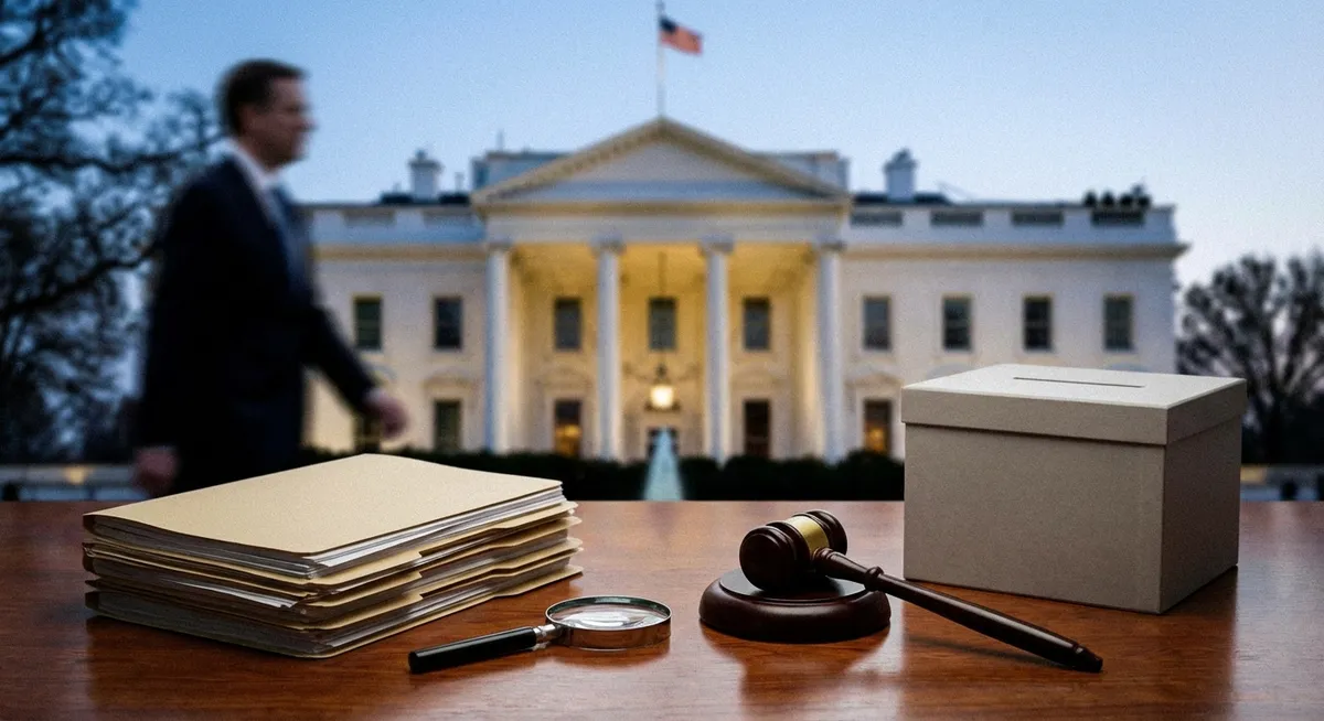 Slika je umetno generirana iz tem: obveščevalne agencije, politika, preiskave