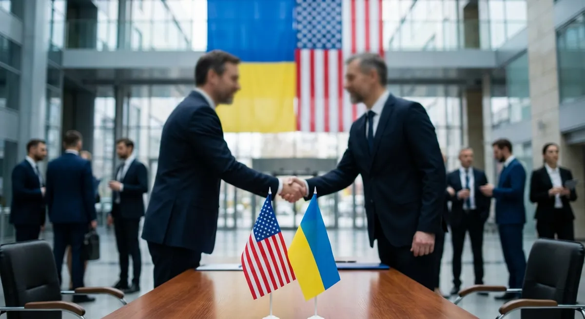 Slika je umetno generirana iz tem: diplomacija, mednarodni odnosi, združene države amerike, ukrajina