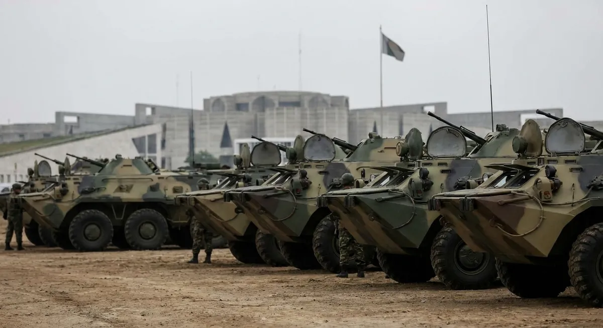 Slika je umetno generirana iz tem: oboroževanje, mednarodni odnosi, obramba, politika