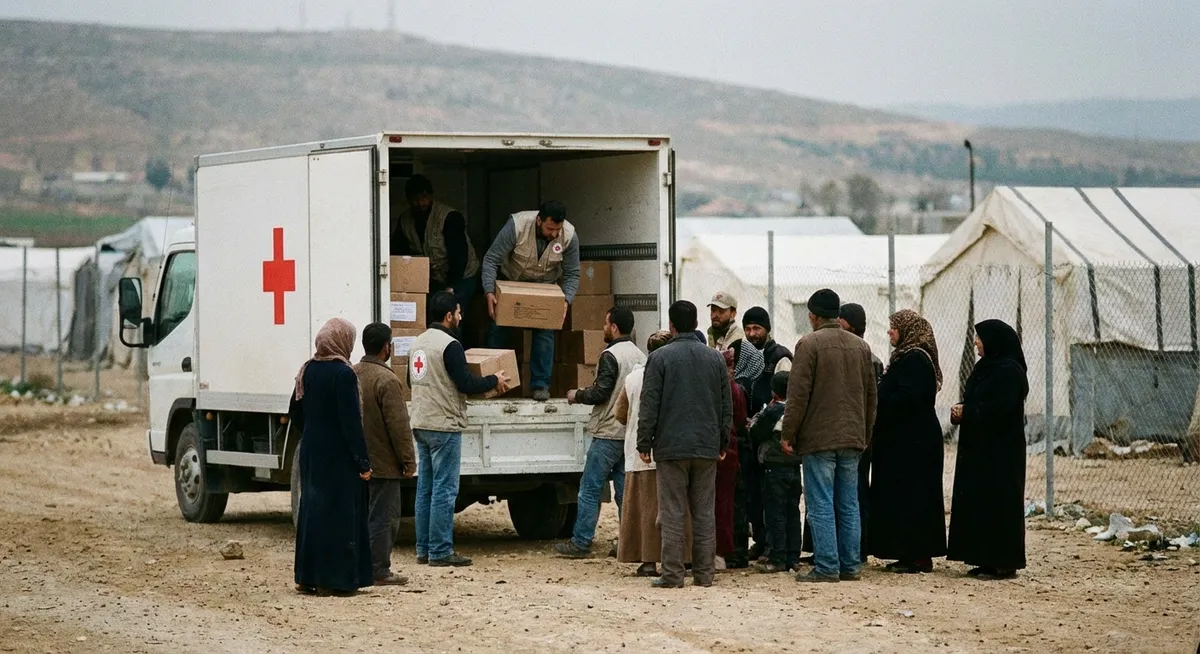 Slika je umetno generirana iz tem: kršitve mednarodnega prava, mednarodne organizacije, policija, pomoč, bližnjevzhodna politika, mednarodni odnosi, mednarodno pravo, združeni narodi, palestina, palestinsko-izraelski konflikt, nasilje, konflikti, humanitarne zadeve, izrael, okupacija