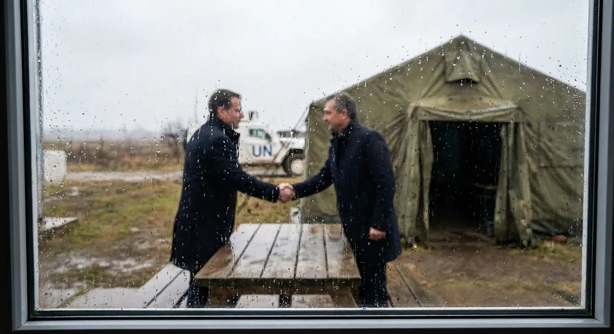 Slika je umetno generirana iz tem: mirovni procesi, investicije, mednarodni odnosi, zunanja politika zda, konflikti