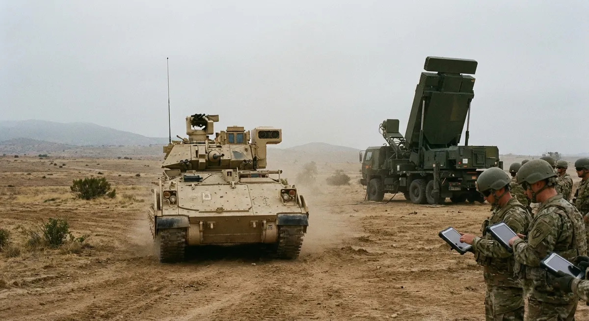 Slika je umetno generirana iz tem: droni, vojna tehnologija, mednarodna varnost, mednarodni odnosi, vojska, obramba, oboroževanje, vojaški nakupi, tehnologija