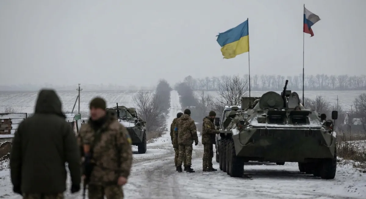 Slika je umetno generirana iz tem: varnost, mednarodni odnosi, rusija, obramba, francija, ukrajina