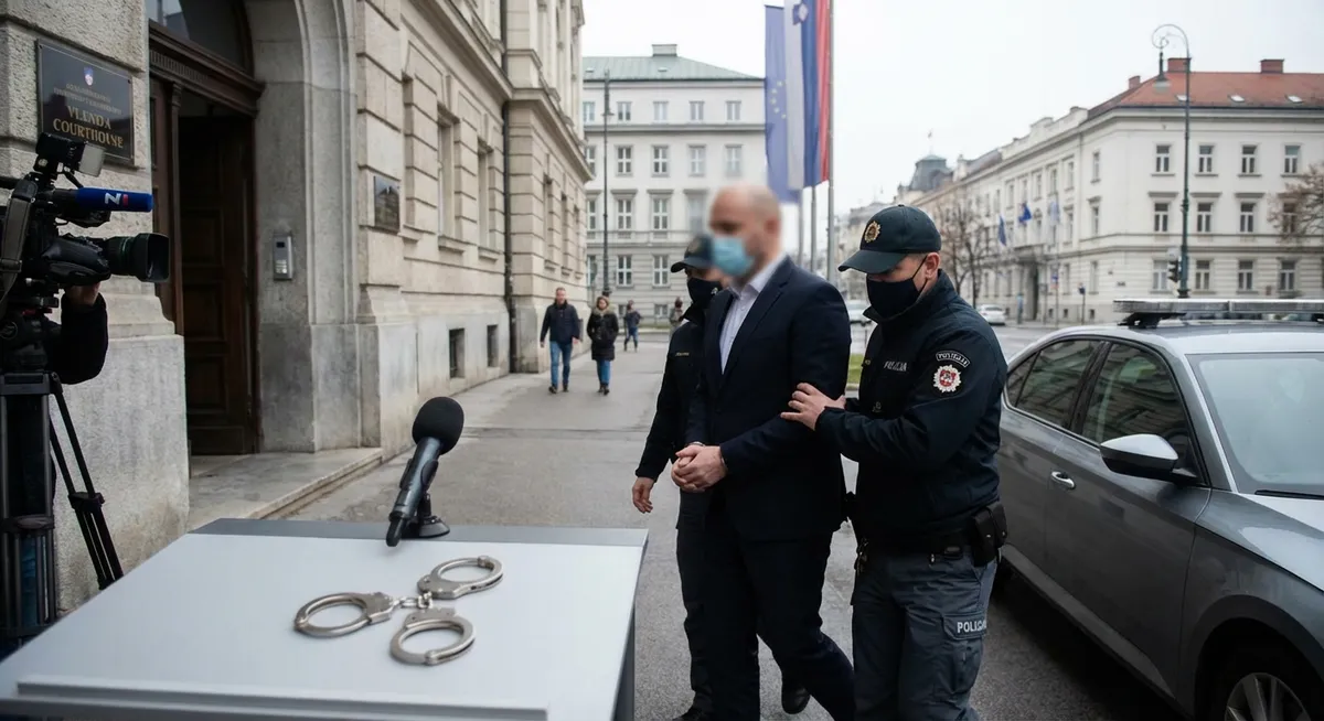 Slika je umetno generirana iz tem: politika, kriminal, komemorativni shod, pranje denarja, mnenje, organizirani kriminal, preiskave, aretacije, nasilje