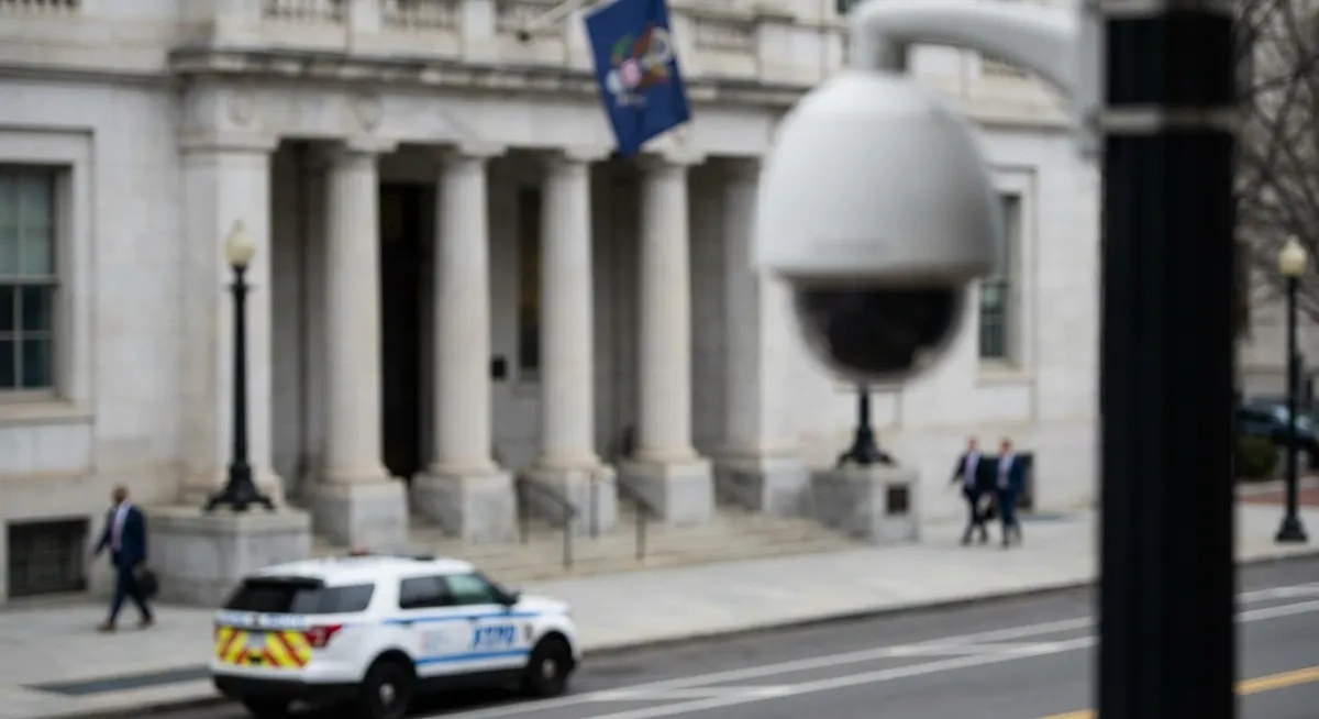 Slika je umetno generirana iz tem: pravo, varnost, politika