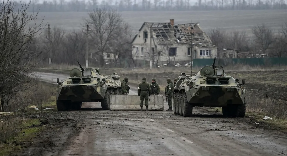 Slika je umetno generirana iz tem: rusija, politika, mednarodni odnosi, obramba, varnostne garancije, vojaške operacije, mirna ureditev, pomoč ukrajini, diplomacija, ozemeljske koncesije, rusko-ukrajinski konflikt, konflikti, ukrajina, pogajanja