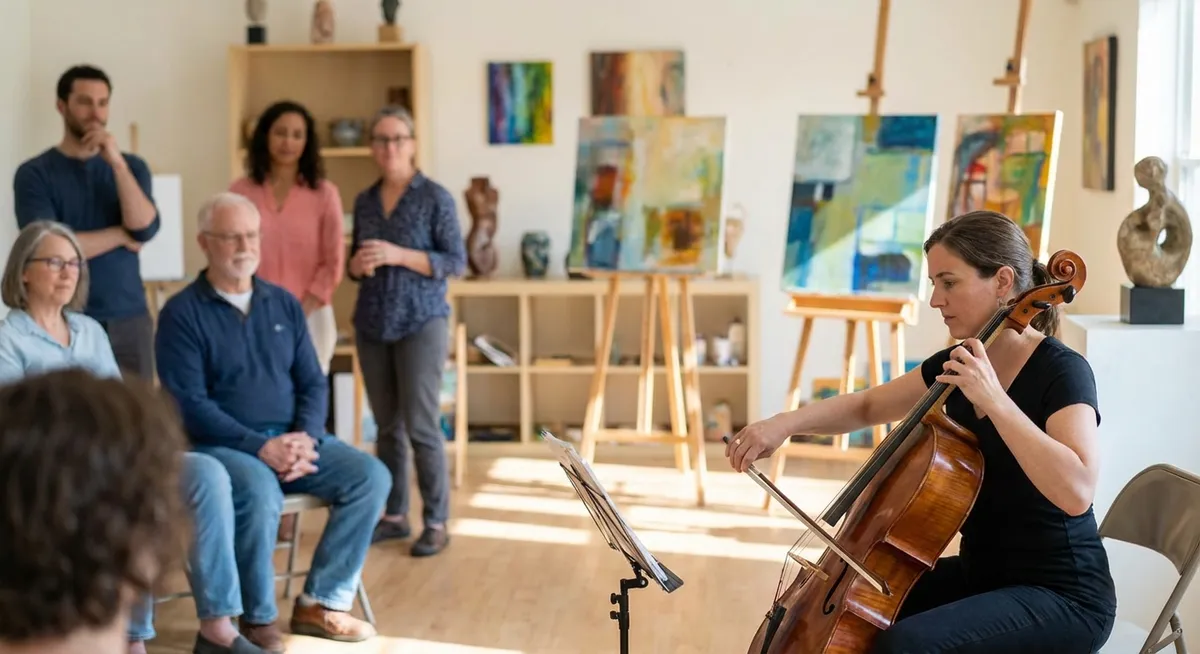 Slika je umetno generirana iz tem: gledališče, kultura, glasba