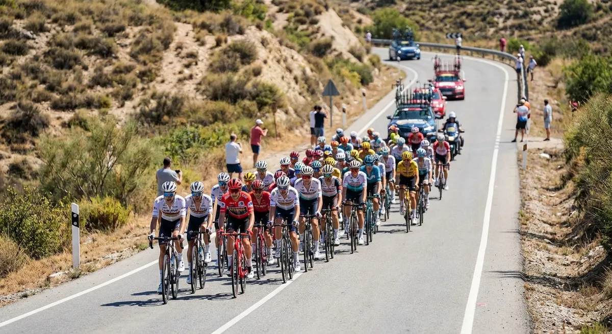 Slika je umetno generirana iz tem: dirka tre valli varesine, kolesarstvo, šport