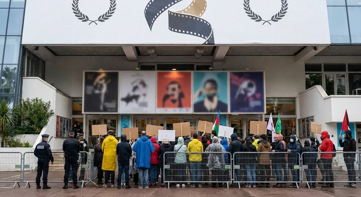 Slika je umetno generirana iz tem: turizem, protesti, filmi, festivali