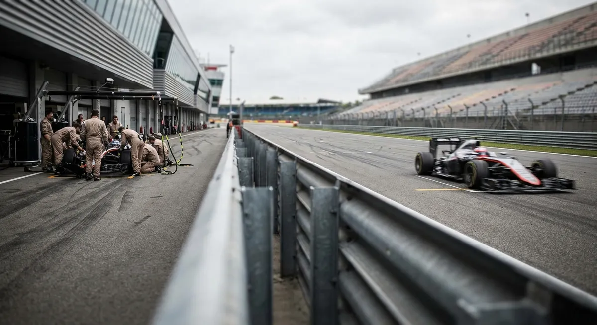 Slika je umetno generirana iz tem: formula 1, avtomobilizem, dirke, gt3