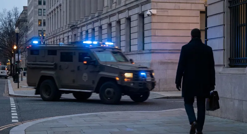 Slika je umetno generirana iz tem: lokalna politika, varnost, video nadzor, kriminal