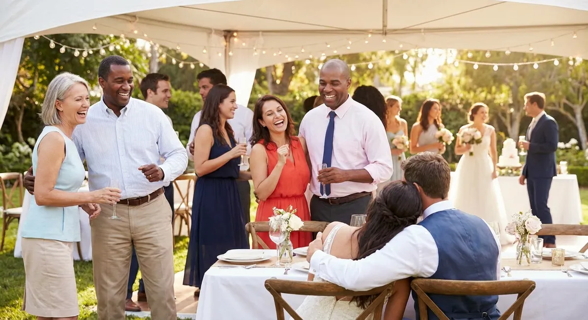 Slika je umetno generirana iz tem: zabava, poroke, razmerja, odnosi, slavne osebnosti