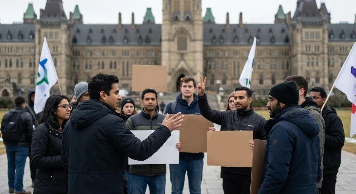 Slika je umetno generirana iz tem: izgnanstvo, opozicija, človekove pravice, politika