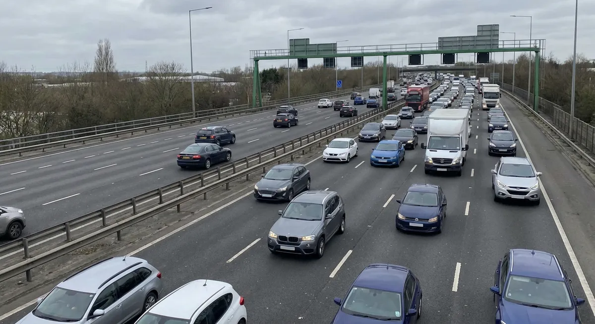 Slika je umetno generirana iz tem: infrastruktura, avtoceste, promet