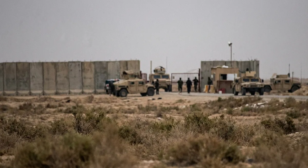 Slika je umetno generirana iz tem: izraelska politika, suverenost, terorizem, oboroženi spopadi, obveščevalne službe, mednarodna varnost, mednarodni odnosi, palestinsko-izraelski konflikt, mednarodne sile v gazi