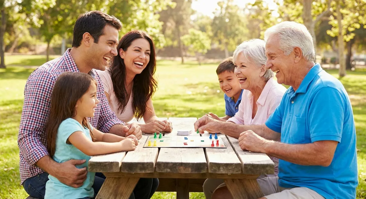 Slika je umetno generirana iz tem: družina, zabava, ljubezen, odnosi