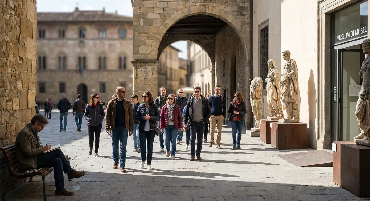 Slika je umetno generirana iz tem: razstave, okolje, zgodovina, kultura