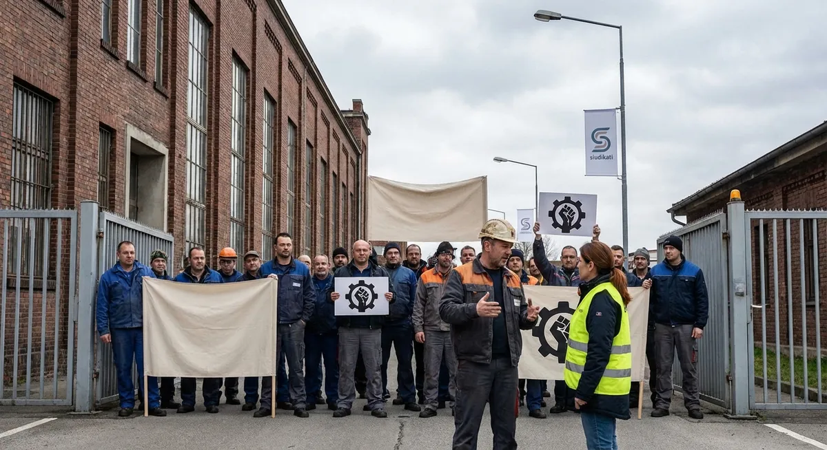 Slika je umetno generirana iz tem: sindikati, dan dela, gospodarstvo, praznovanja, ekonomska neenakost, politika, protesti, parade, delo, javno zdravstvo, praznik dela, delavski dan, minimalna plača, tehnologija, socialna pravičnost, delavske pravice