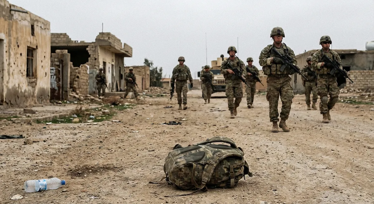 Slika je umetno generirana iz tem: obveščevalna dejavnost, vojaške operacije, terorizem