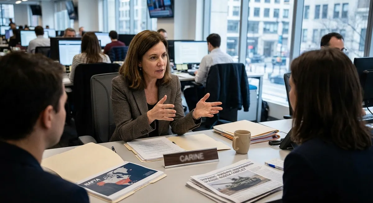 Slika je umetno generirana iz tem: nafta, mednarodni odnosi, carine, rusko-ukrajinski konflikt, sankcije