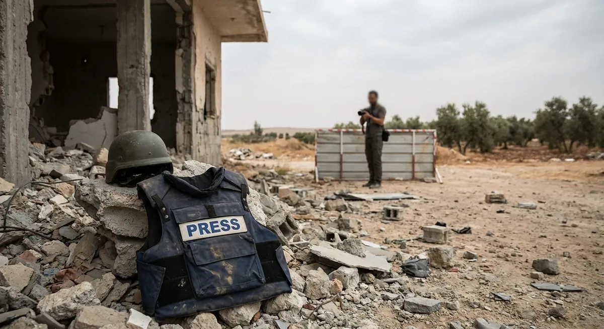 Slika je umetno generirana iz tem: združene države amerike, poročanje o vojni, šport, pravice žensk, microsoft, vojne, humanitarne krize, odpuščanja, kolesarstvo, mediji, propaganda, delavske pravice, poljska, youtube, novinarji, žrtve med novinarji, aretacije, protesti zaposlenih, obtožbe, mednarodno pravo, palestina, gaza, protesti, palestinsko-izraelski konflikt, svoboda govora, protesti novinarjev, konflikti, novinarstvo, napadi na novinarje, nasilje, izrael, humanitarna kriza v gazi, združeno kraljestvo, svoboda tiska, mednarodni odnosi, politika, egipt, tehnološka podjetja, spopadi, sodelovanje z izraelom, talci